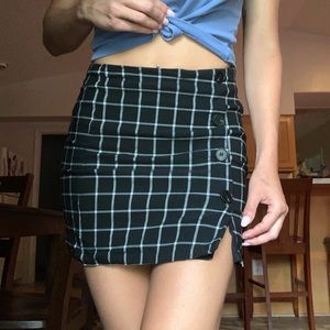 checkered skirt